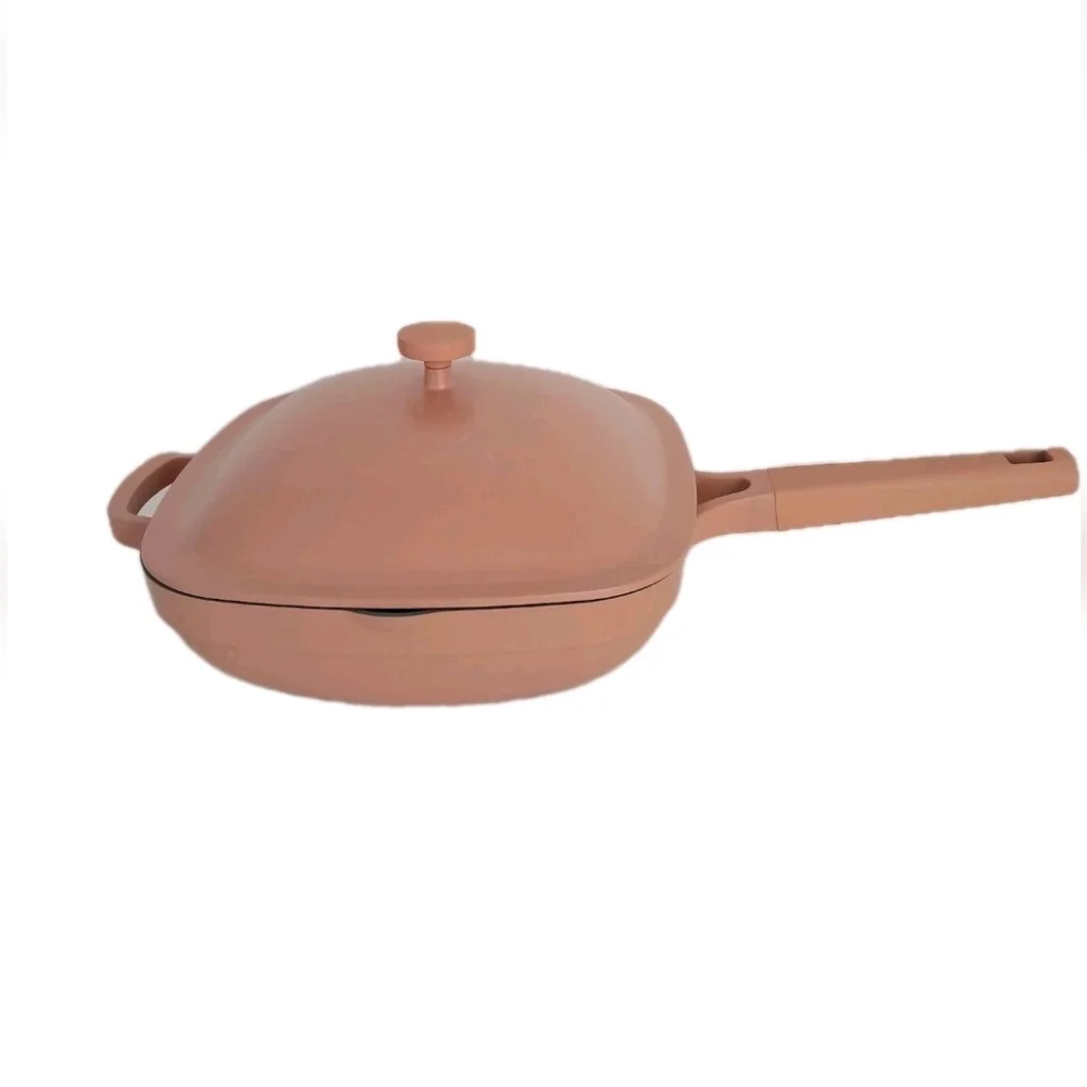 Servappetit 3.1 Qt. Cast Aluminum Sautepan With Lid Salmon Coral Peach Color